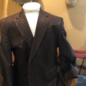 Emanuel Ungaro Leather Sports Jacket - Dark Brown - 46R